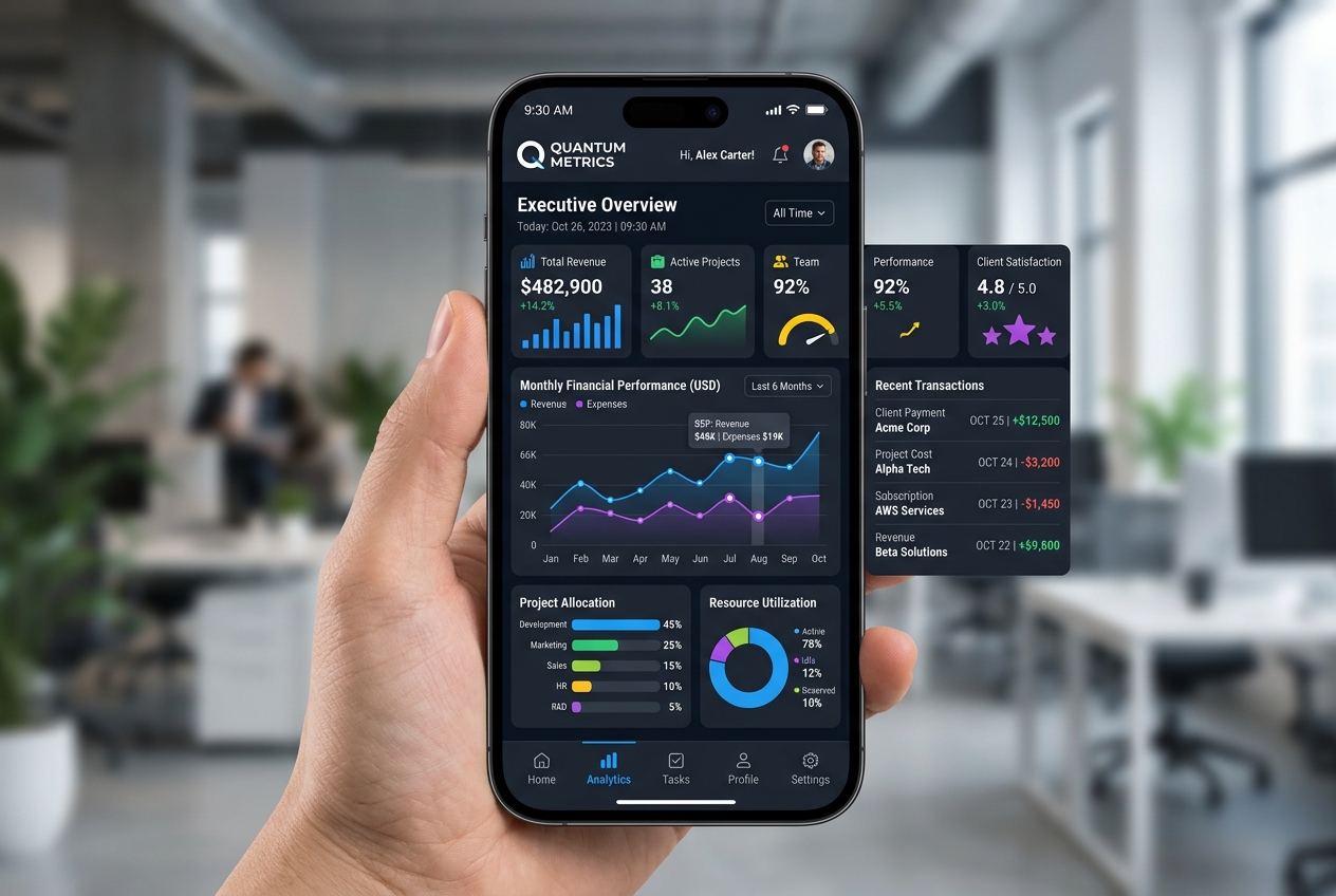 FinTrack AI dashboard interface preview